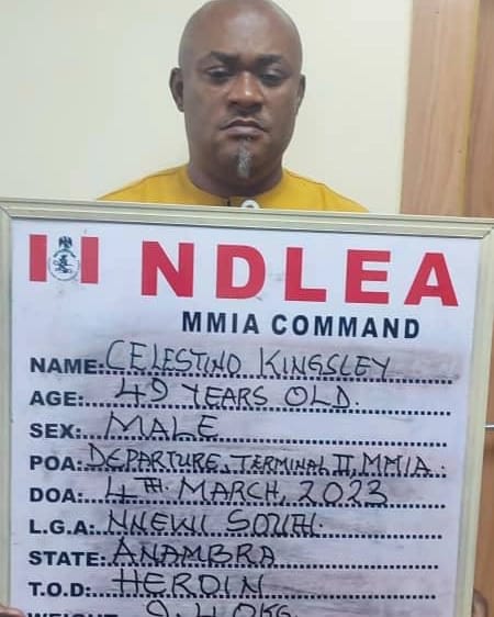 Businessman arrested with Heroin concealed in false bottoms of his travelling bags (photos/videos)